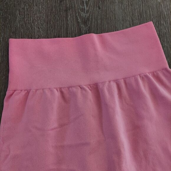 Women's High-Rise Seamless Biking Running Yoga  Shorts- JoyLab Pink Small - Picture 3 of 7